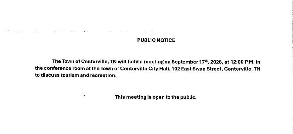 PUBLIC NOTICE 9.17.2026